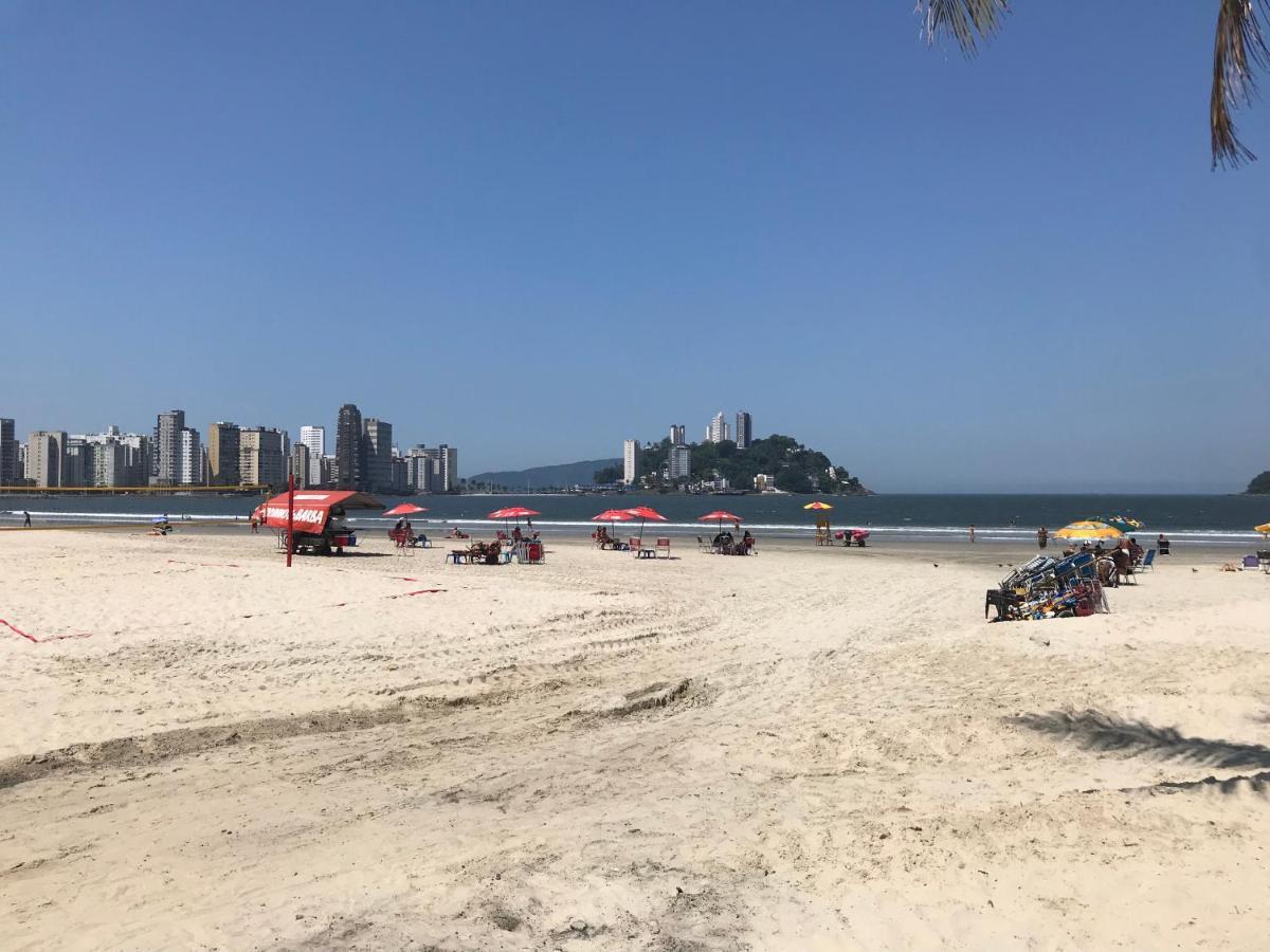 Kit Pe Na Areia - Praia Do Gonzaguinha - Sao Vicente - Wi-Fi E Est Conveniado Luaran gambar